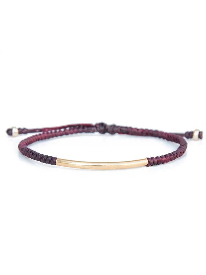 wine red gold bracelet