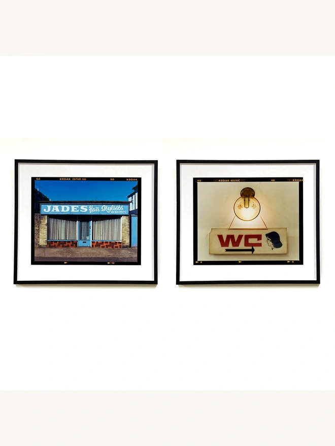 Jades and WC pair of Richard Heeps artworks framed in black