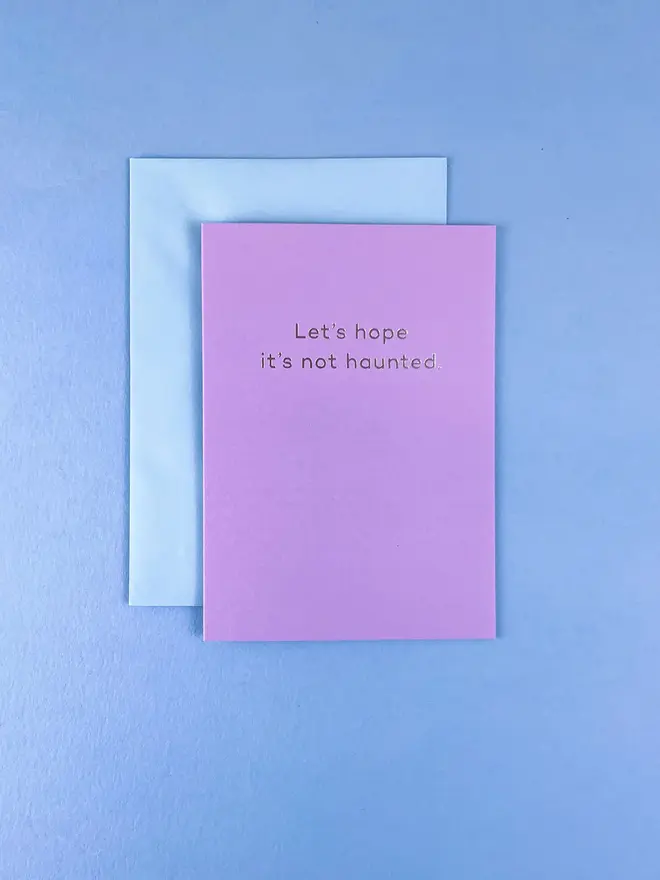 hope it's not haunted lilac new home card