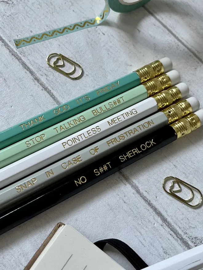 Sarcastic Work Place Inspired Pencil Set