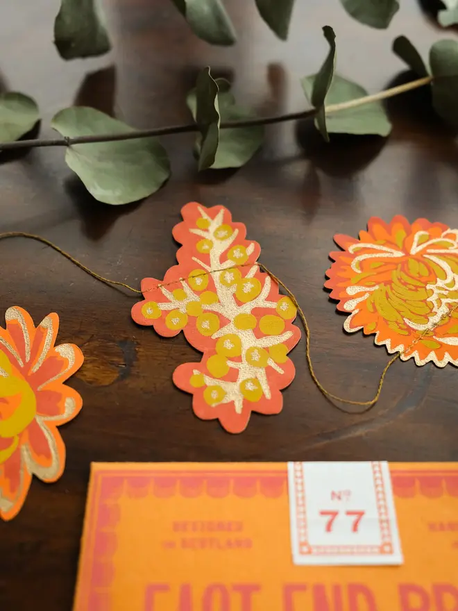 Autumn Blooms Sewn Garland (Set Of 6)