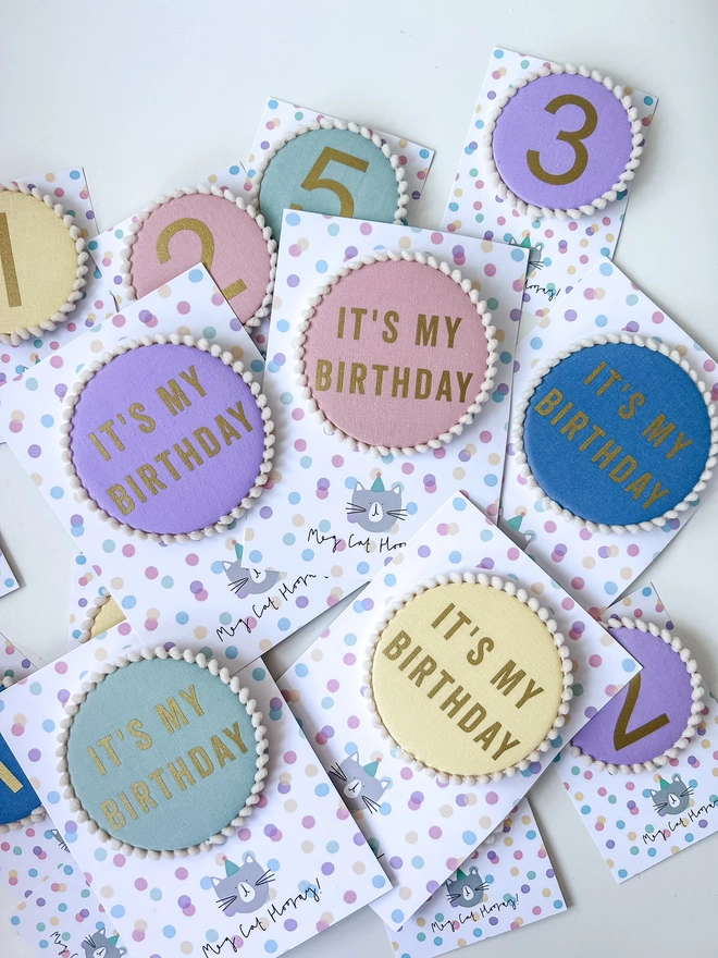 It;s My Birthday Coloured Birthday Badge
