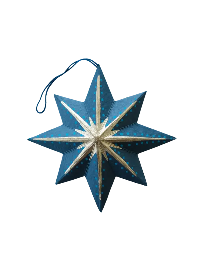 Twinkling Star Screen-Printed Board Decoration (Set Of 6)