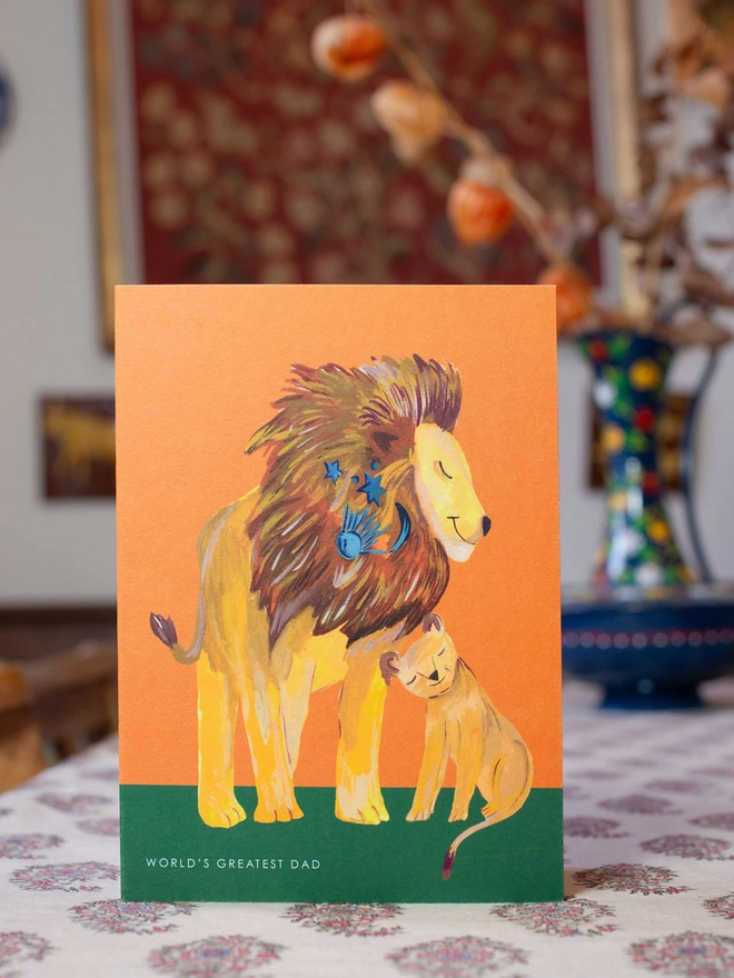 DAD LION CARD
