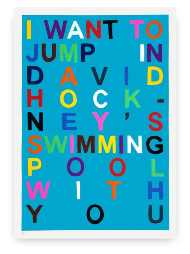 I want to jump In David Hocknet's Swimming Pool with you Print