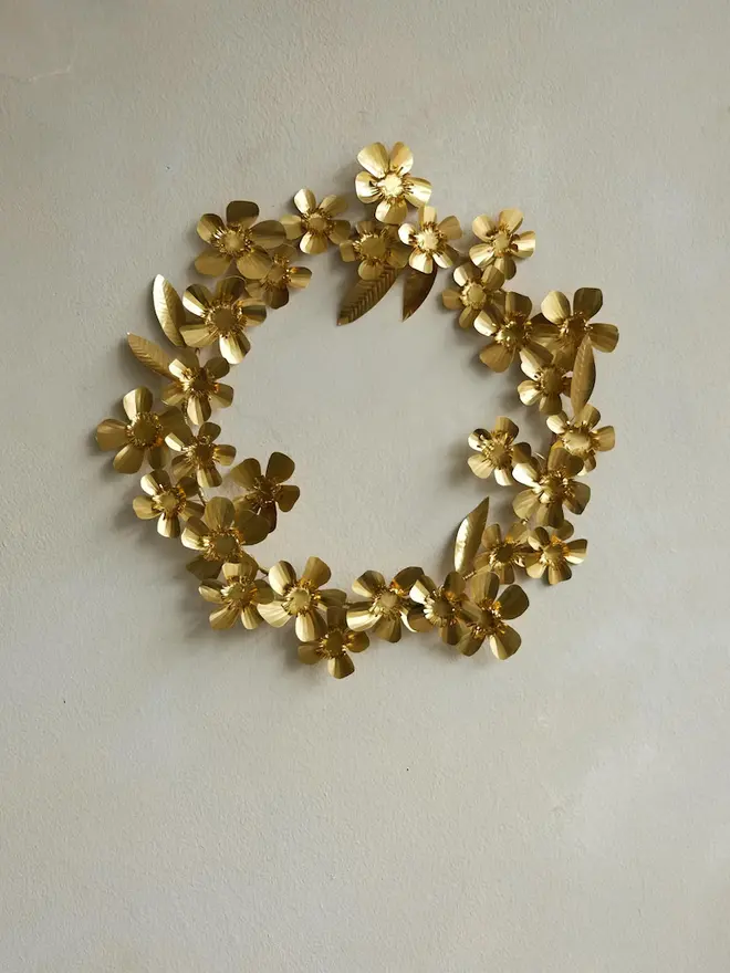 Spring metal wreath