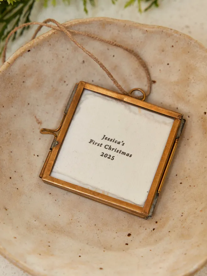 Personalised first Christmas hanging tree decoration
