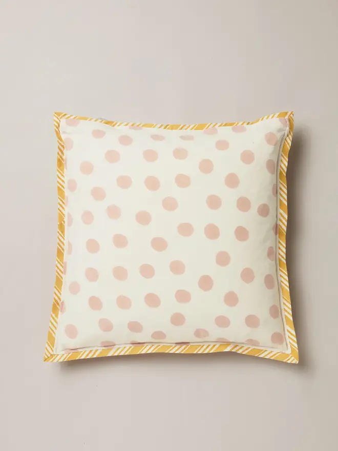 Niwa Hand Block Print Cushion Cover | Dusty Pink