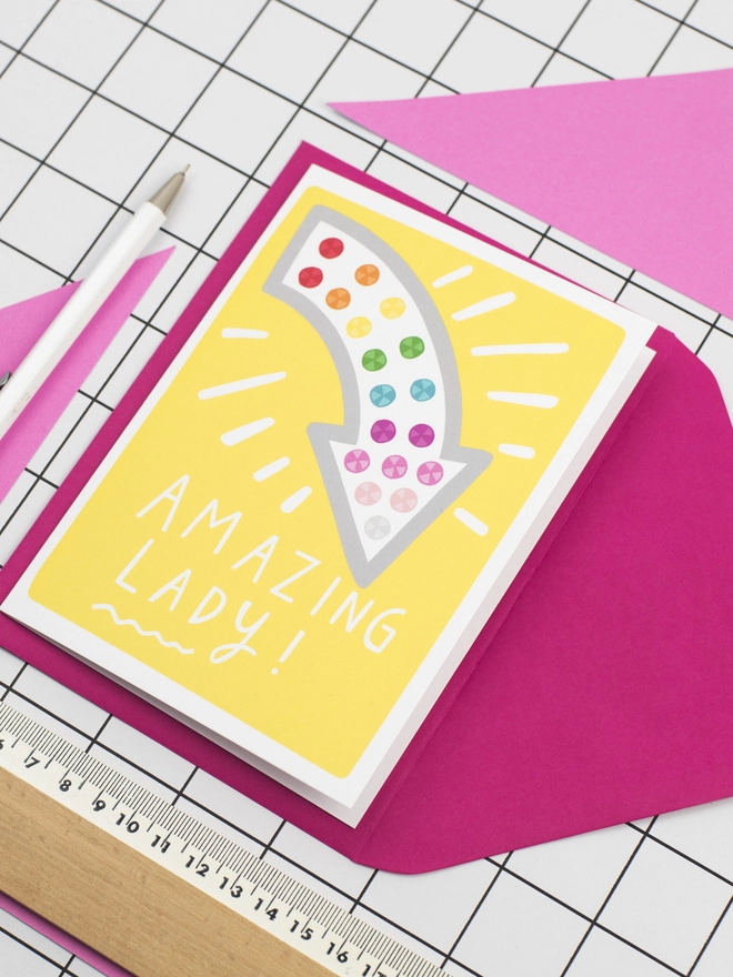 amazing lady arrow mothers day card