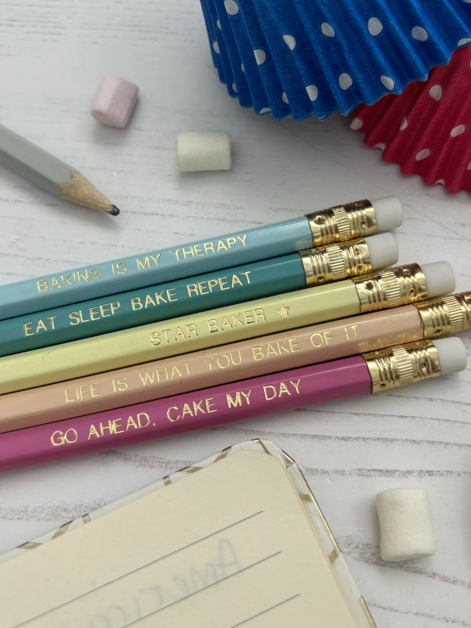 Baking Themed Pencils (Set of 5)