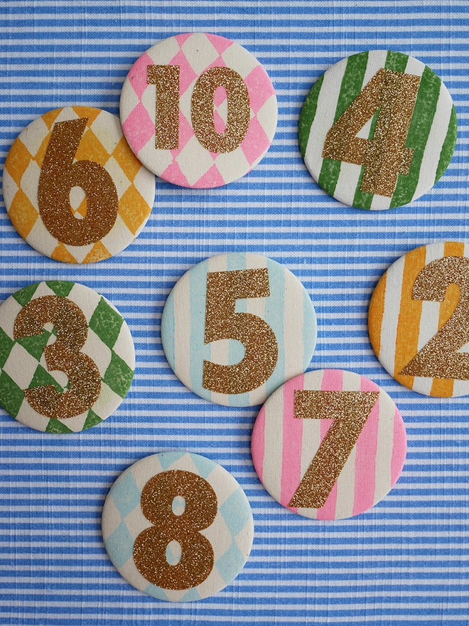 birthday number badges