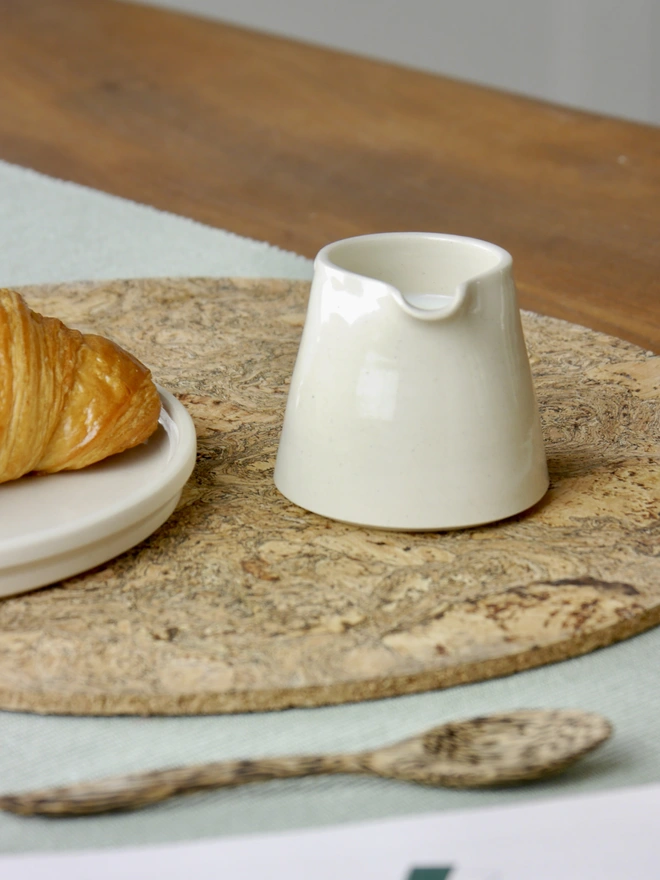 Ceramic Milk Jug in white