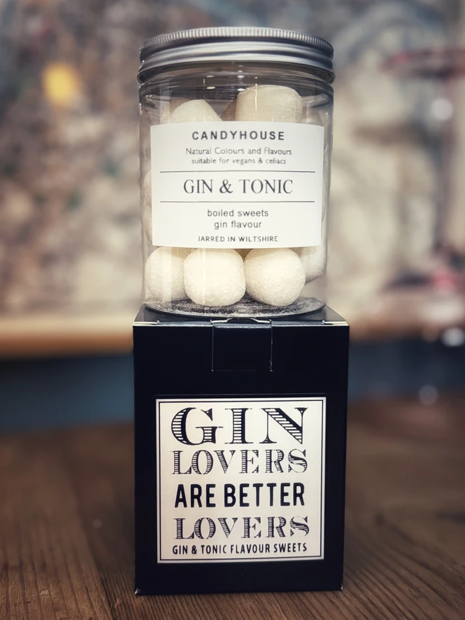 G&T Gin Gift Ginmas Boxed Gift Candyhouse For Her Him Vegan Natural Colours Flavours