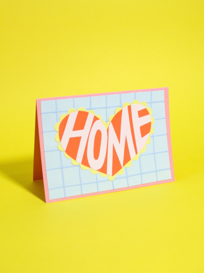 'Home' Handmade Collaged Card