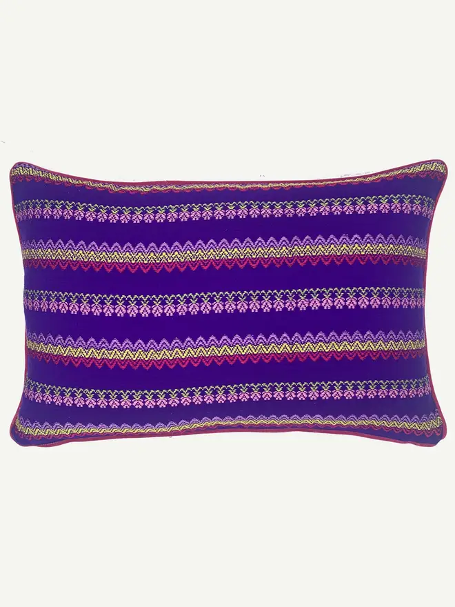 Myanmar Acheik Cushion Purple