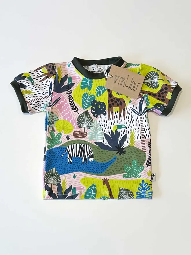 children's animal printed T-shirt