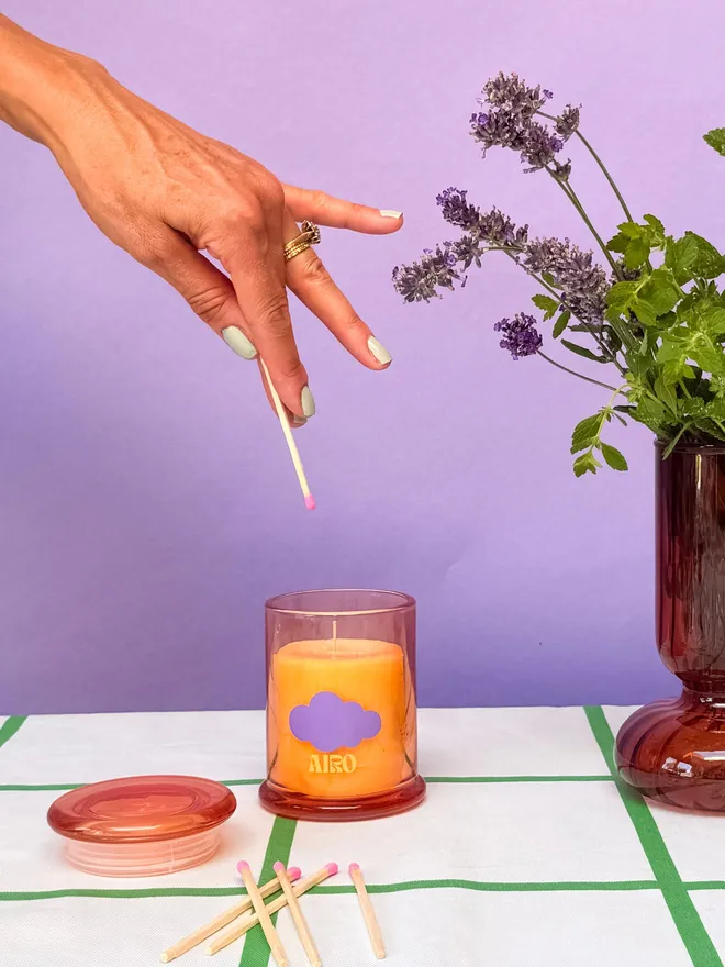 AIRO SLEEP MINI  candle with lemon verbena, lavender, cedarwood, ylang ylang