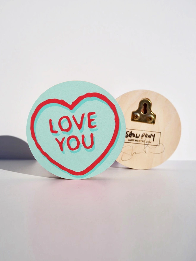 Love You turquoise option love heart by Show Pony