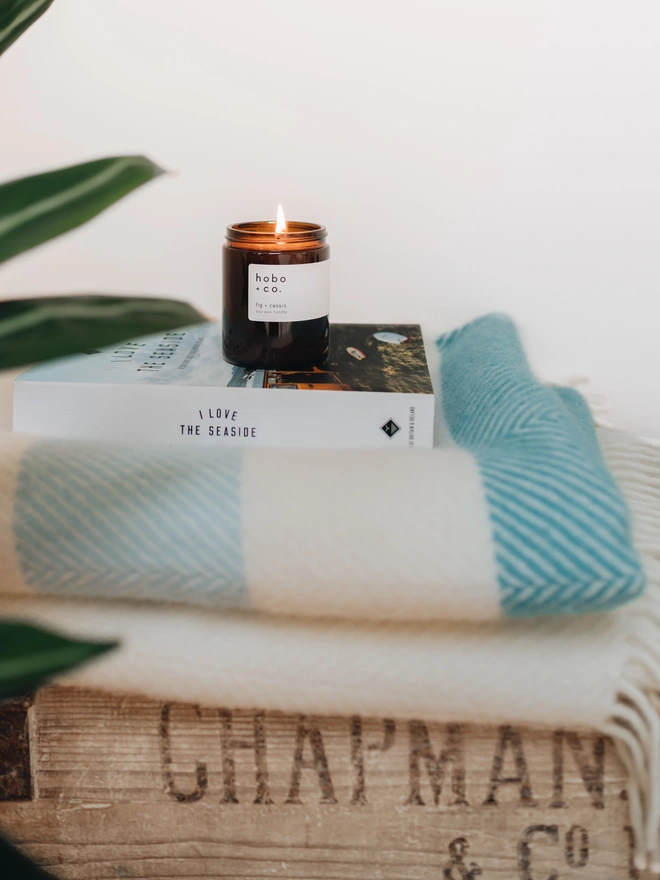 fig medium jar candle lit looking cosy