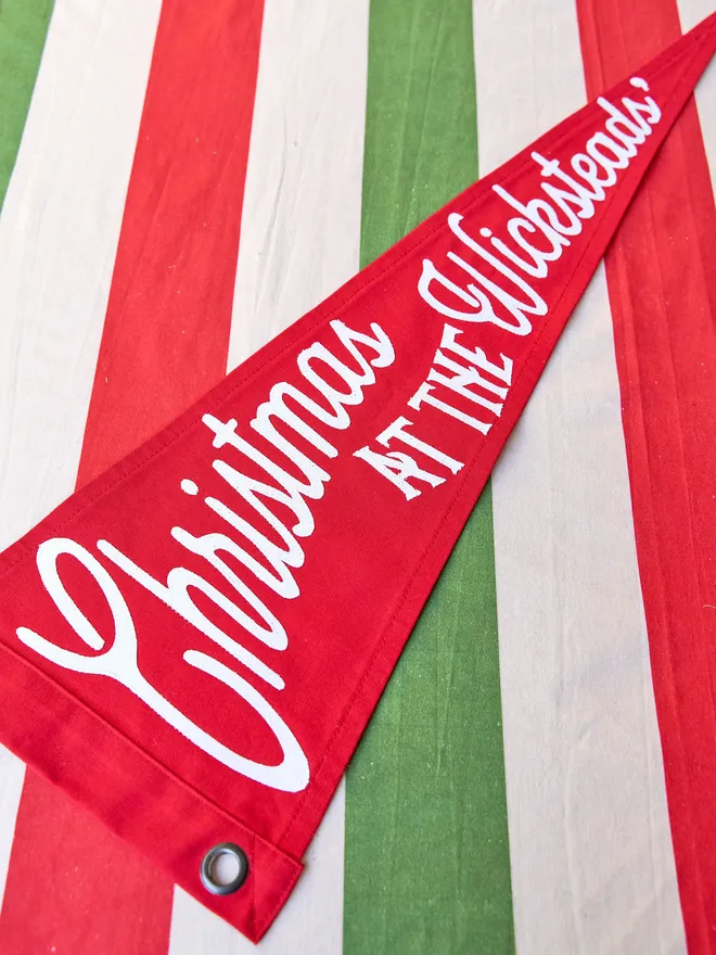 Personalised family Christmas pennant flag