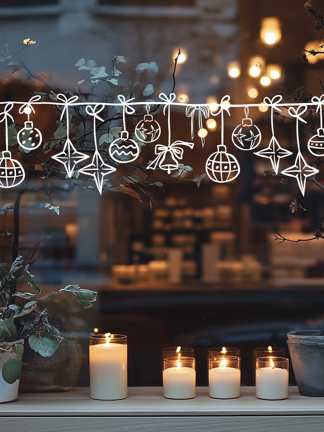 baubles window stickers