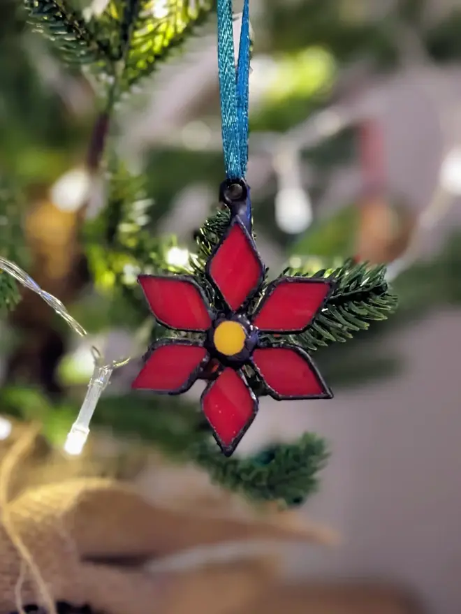 Stained Glass Christmas Tree Decorations (Set Of 3)