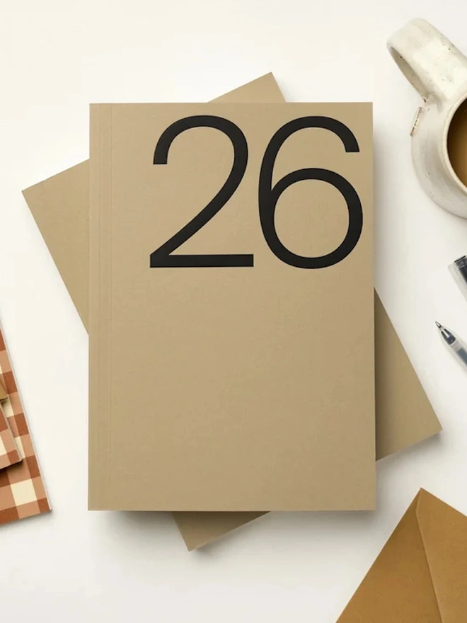 Brown A5 Lay Flat 2026 Planner
