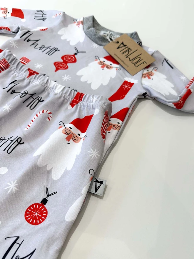 Baby and toddler lounge set with Santa / Father Christmas print