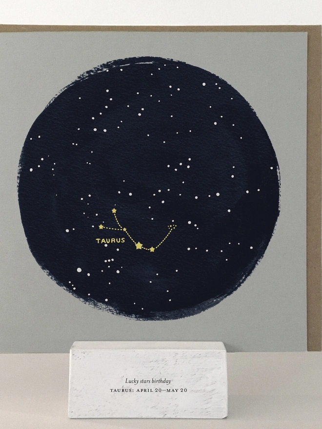 Taurus Constellation Birthday Card