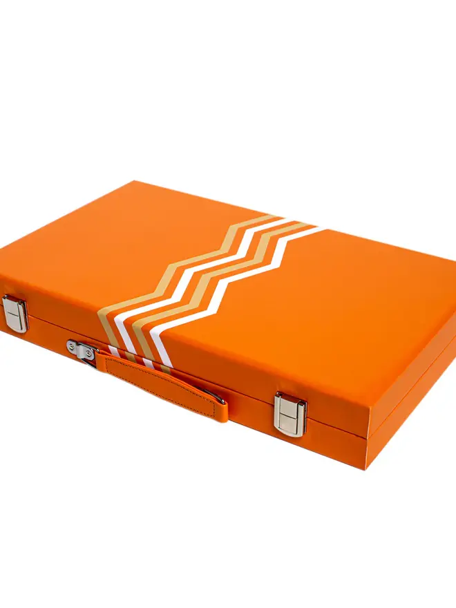 Leather Backgammon Orange