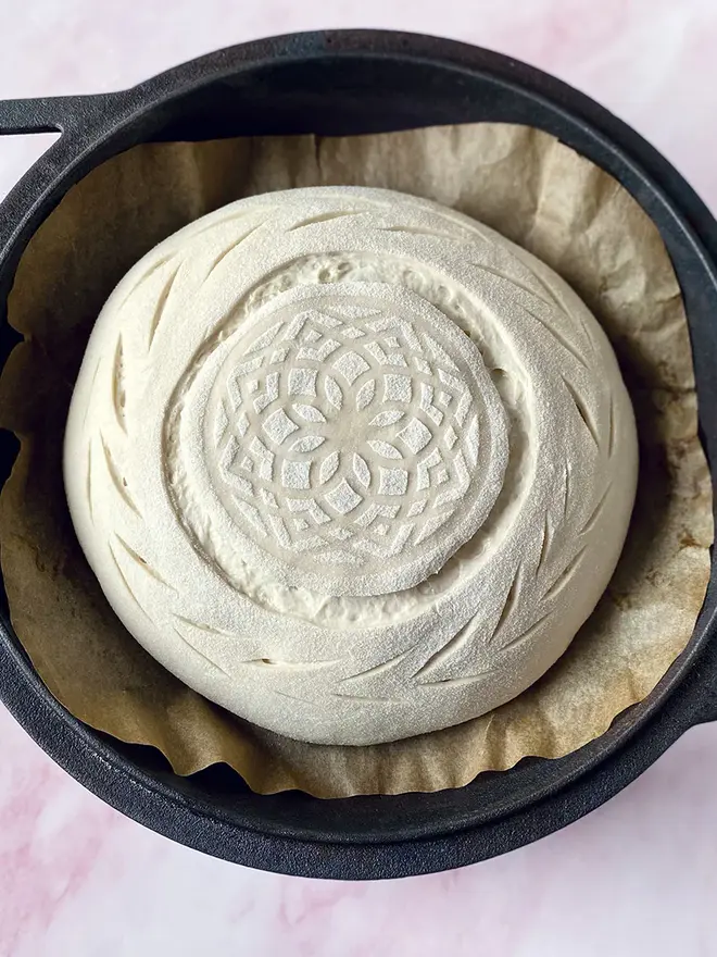 Bread art stencils - round