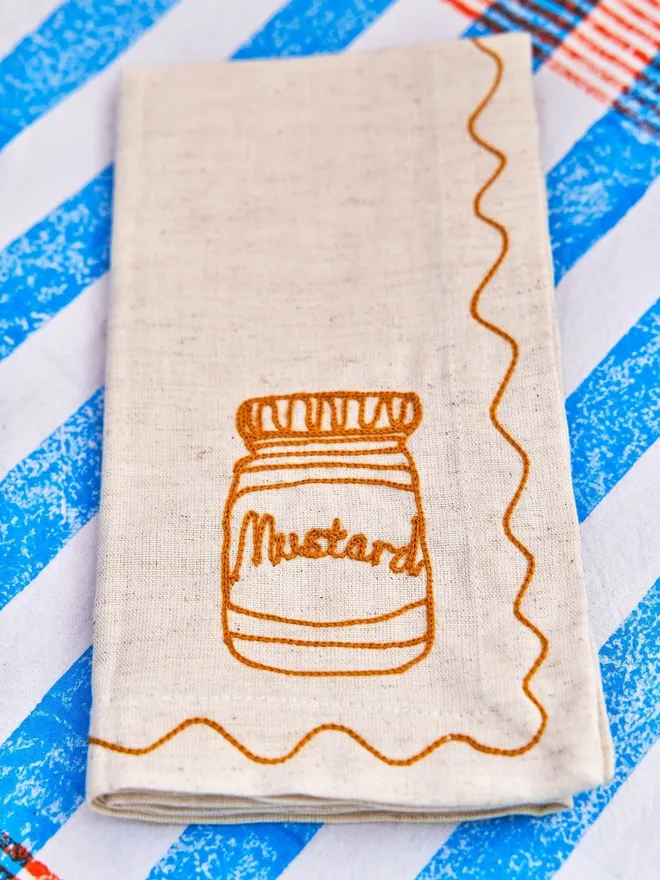 Embroidered sauce napkins