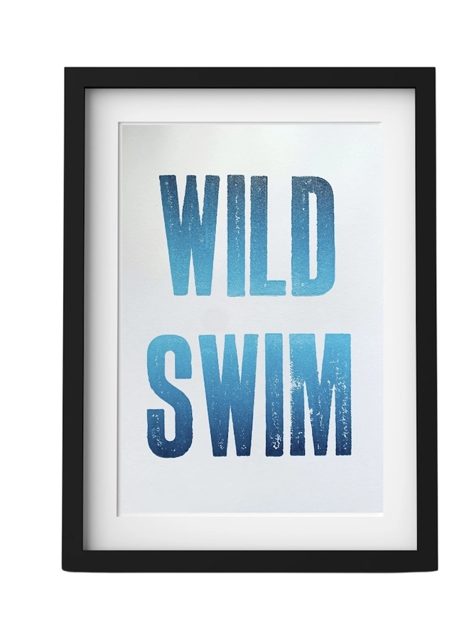 'Wild Swim' Original Letterpress Print Limited Edition