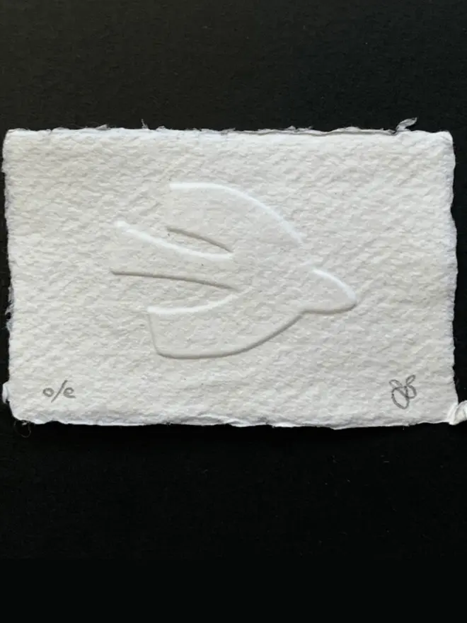 hand embossed paper down mini artwork susan bradley