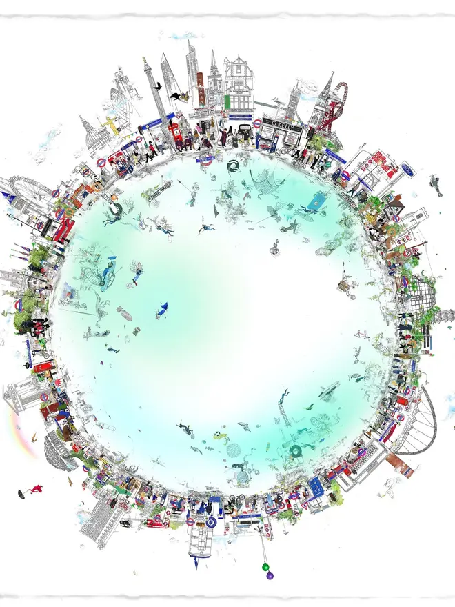 District Line 2025 Print close up unframed