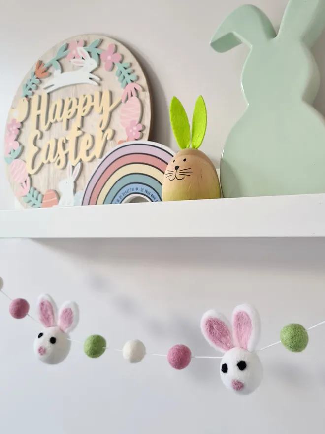 Felt Easter Bunny Garland