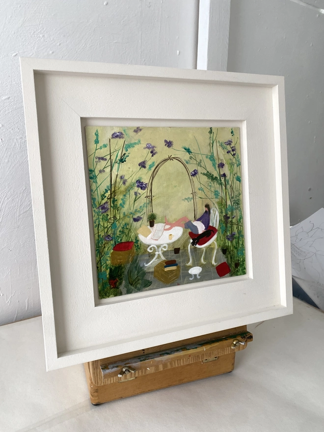 Summer Garden Painting of rest and relaxation