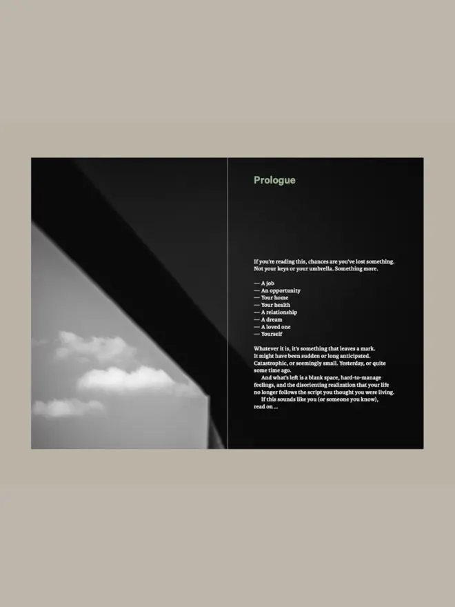 Inside spread of book