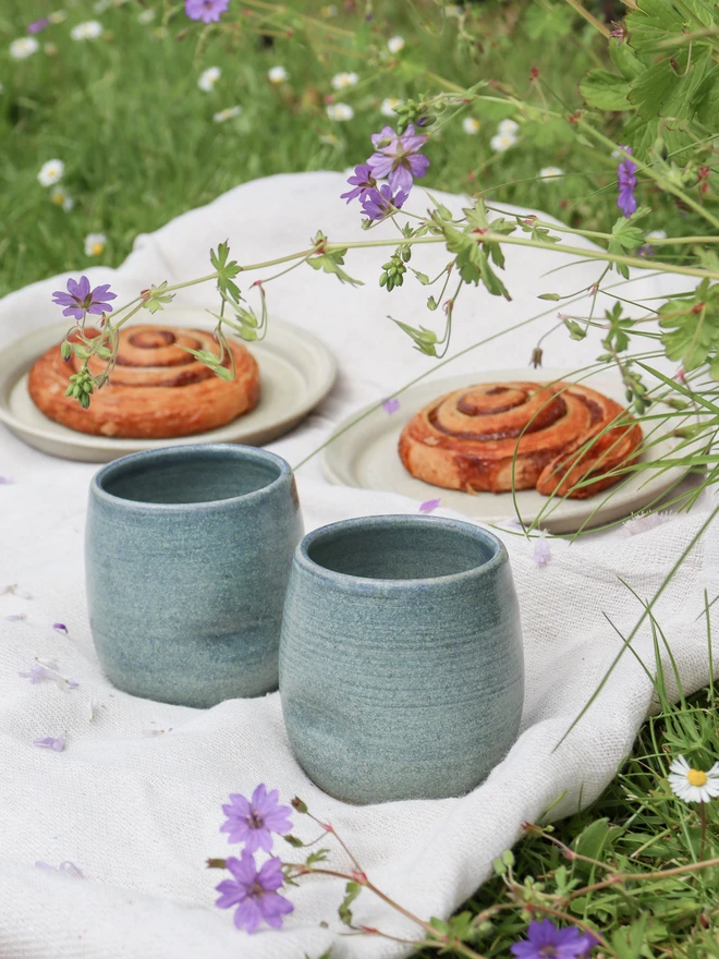 Handmade Ceramic Dimple Tumbler