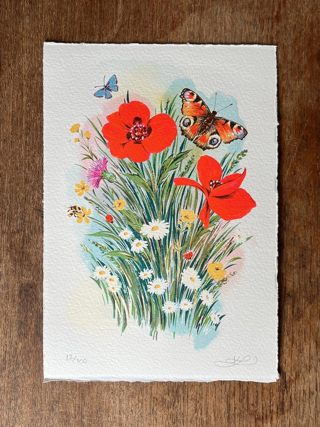 'Poppy Lane' Nostalgic Screenprint