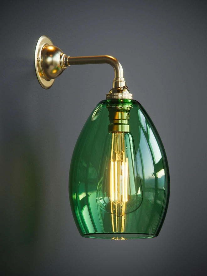 Small Jules Brushed Brass Straight Arm Finish 
