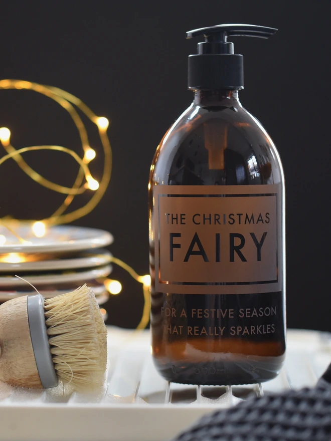 The Christmas Fairy washing up liquid bottle