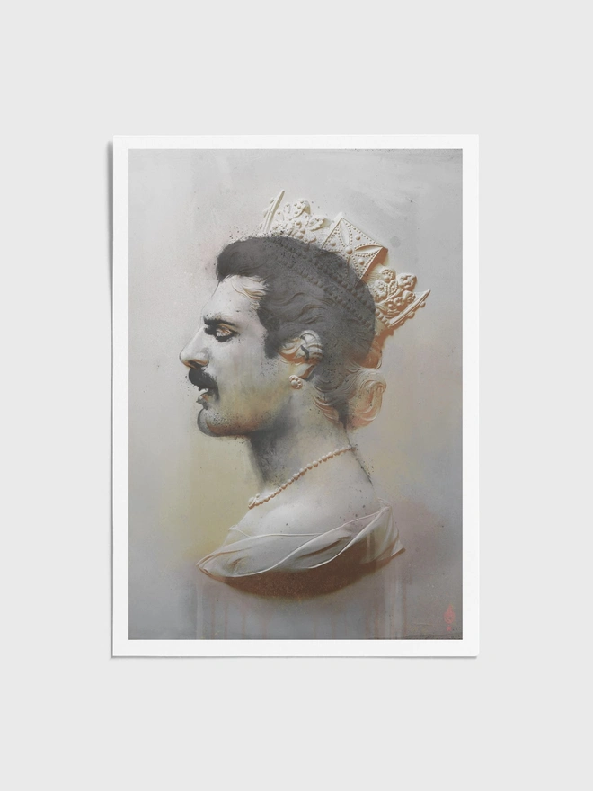 Freddie Mercury Graphite - Unframed