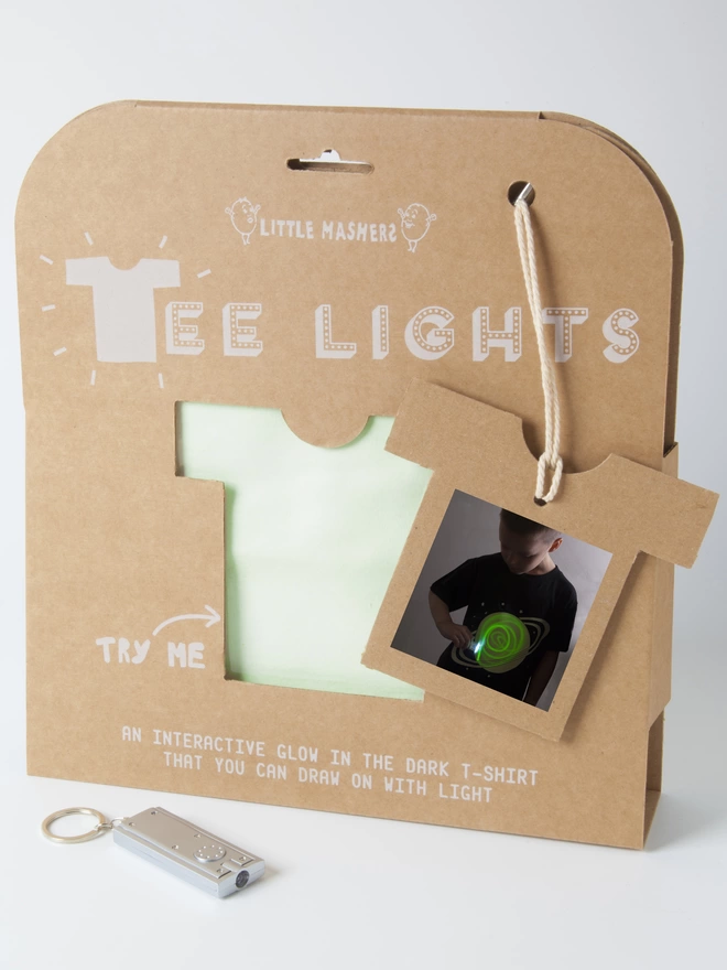 Packaging box for glow in the dark tshirts