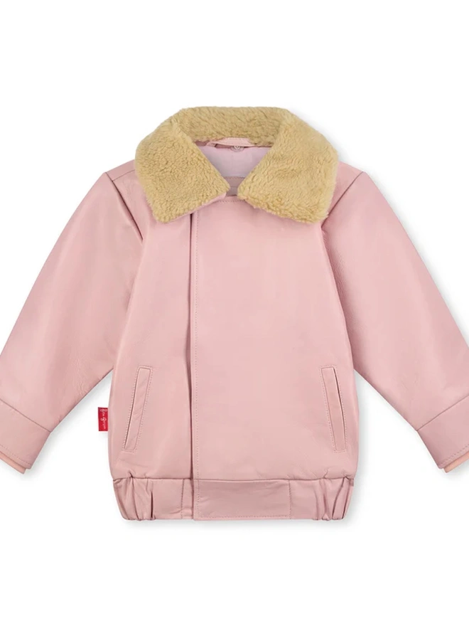 'Hold Ya Horses' Soft Pink Leather Jacket 
