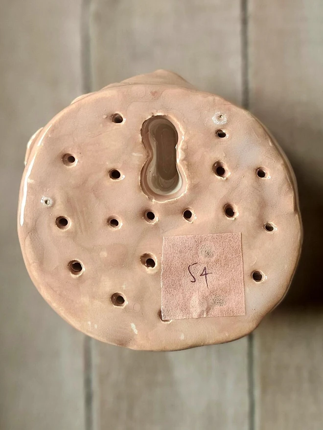 rustic peach terracotta ceramic peony flower for wall 