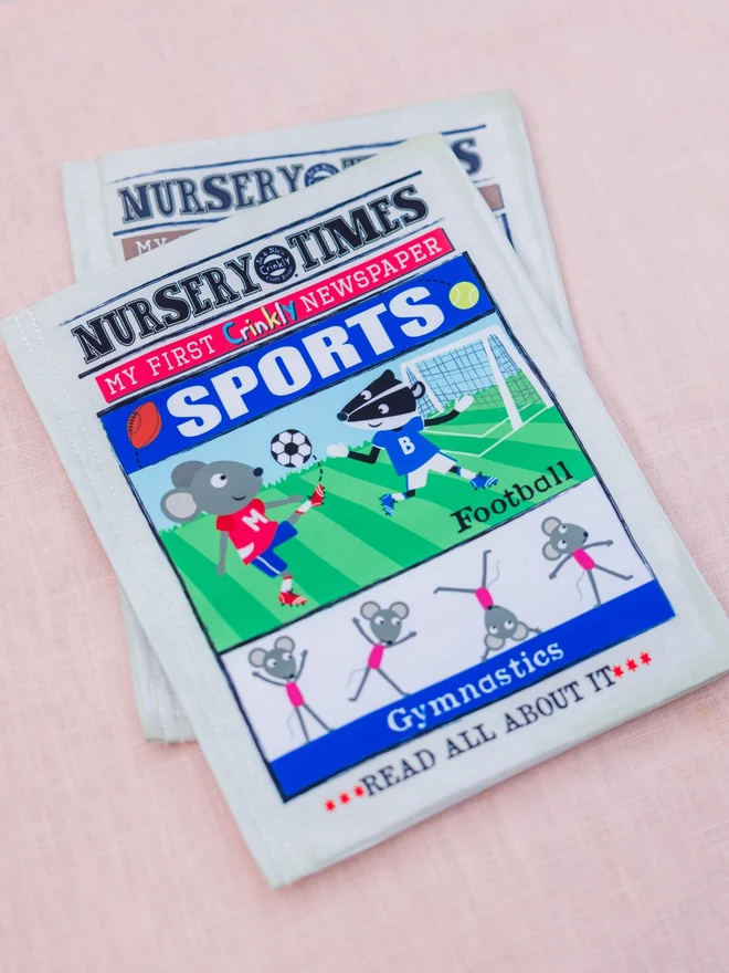 Sports Rhymes Crinkly Newspaper