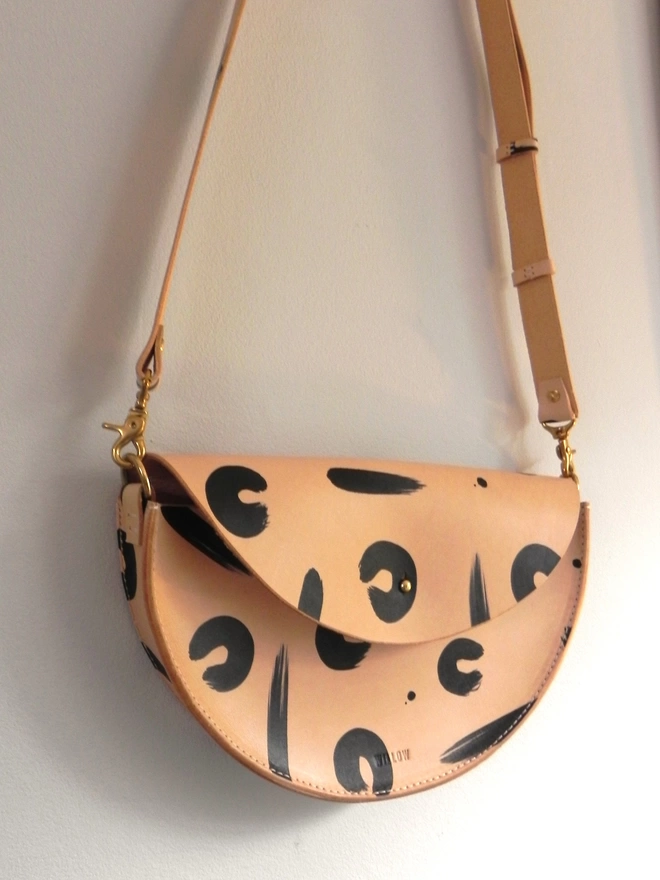 Hand painted leather bag