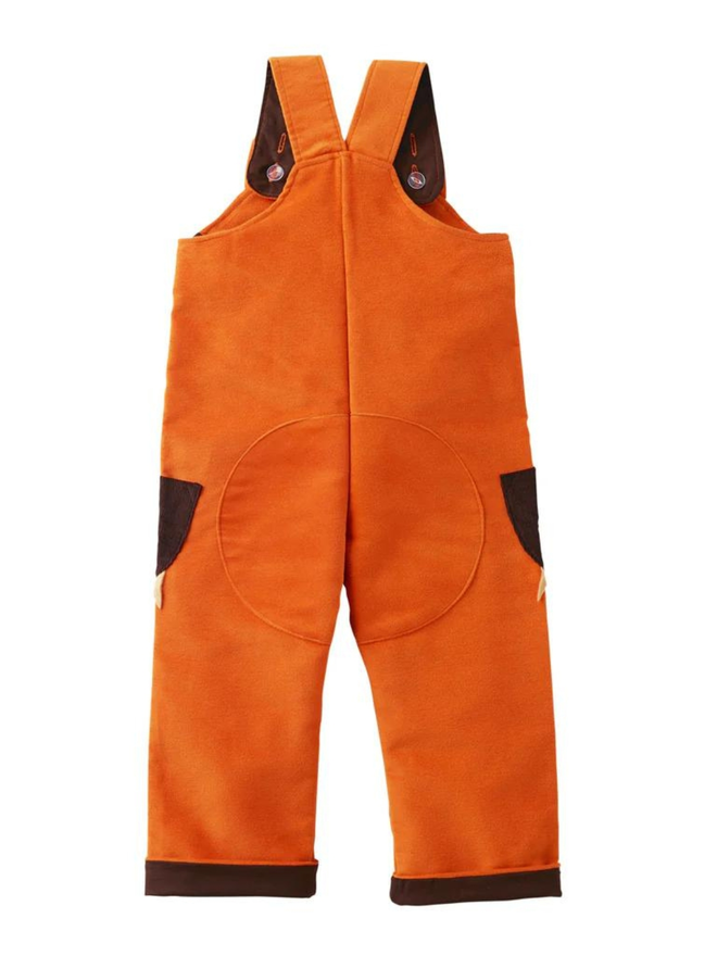 kids' fox dungarees back