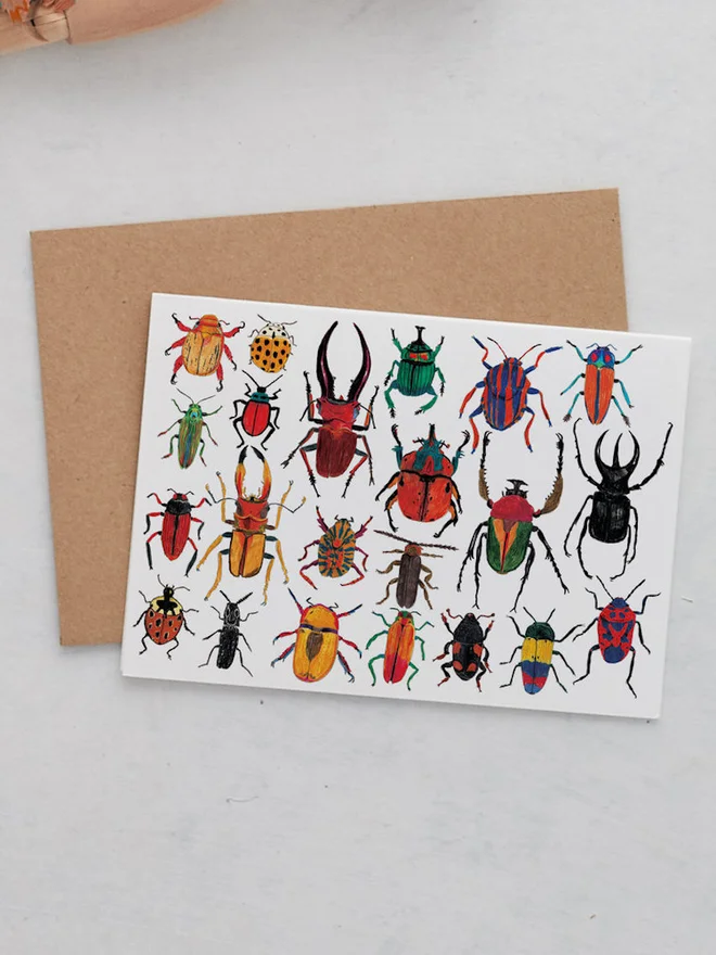 Beetles Greeting Card